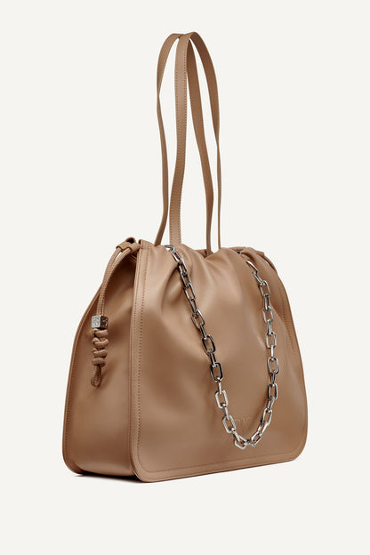 HALLE DRAWSTRING TOTE Cappuccino | DKNY