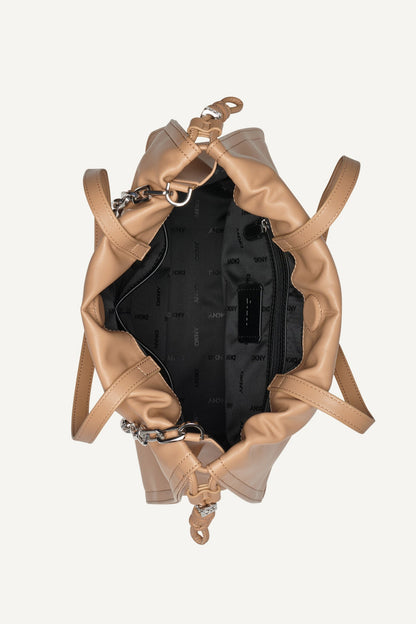 HALLE DRAWSTRING TOTE Cappuccino | DKNY