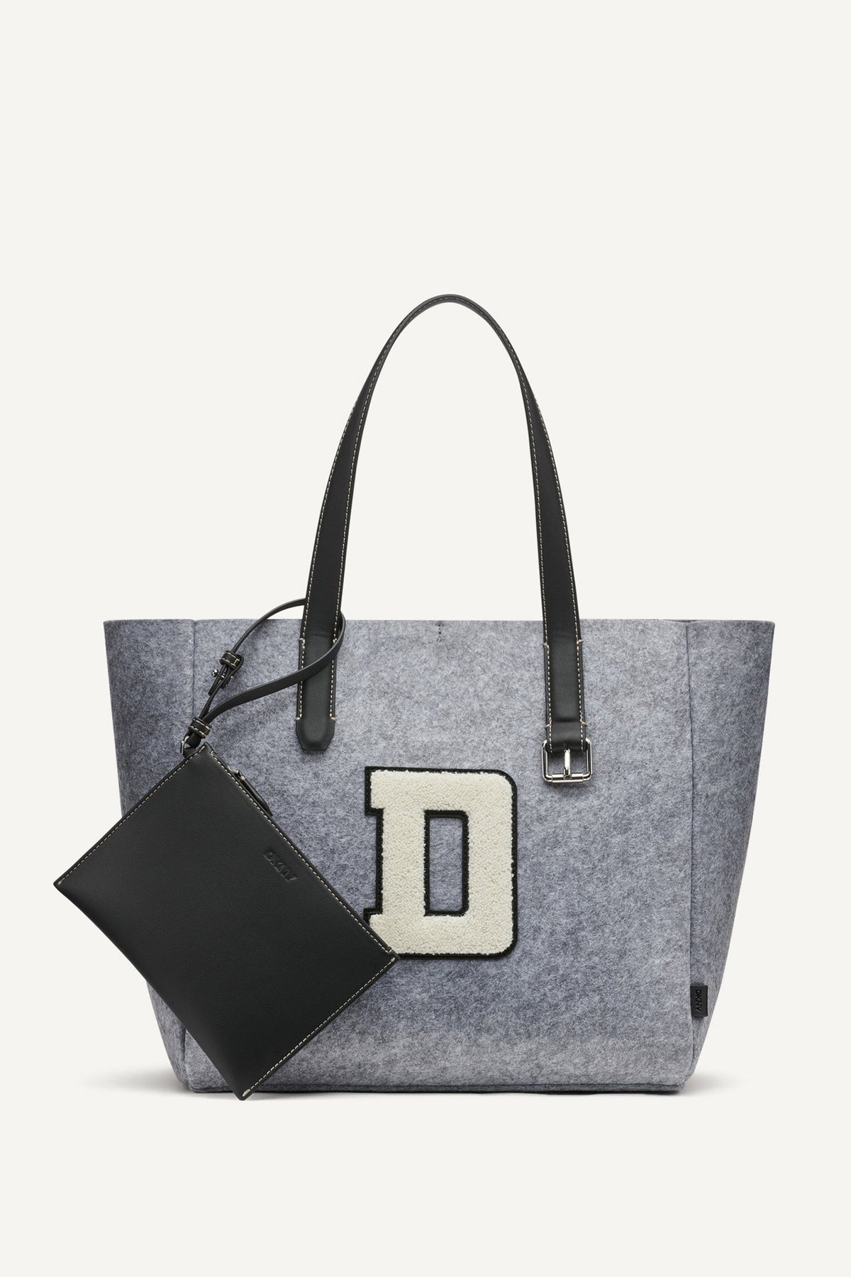REESE TOTE Heather Grey/Black/Oat | DKNY