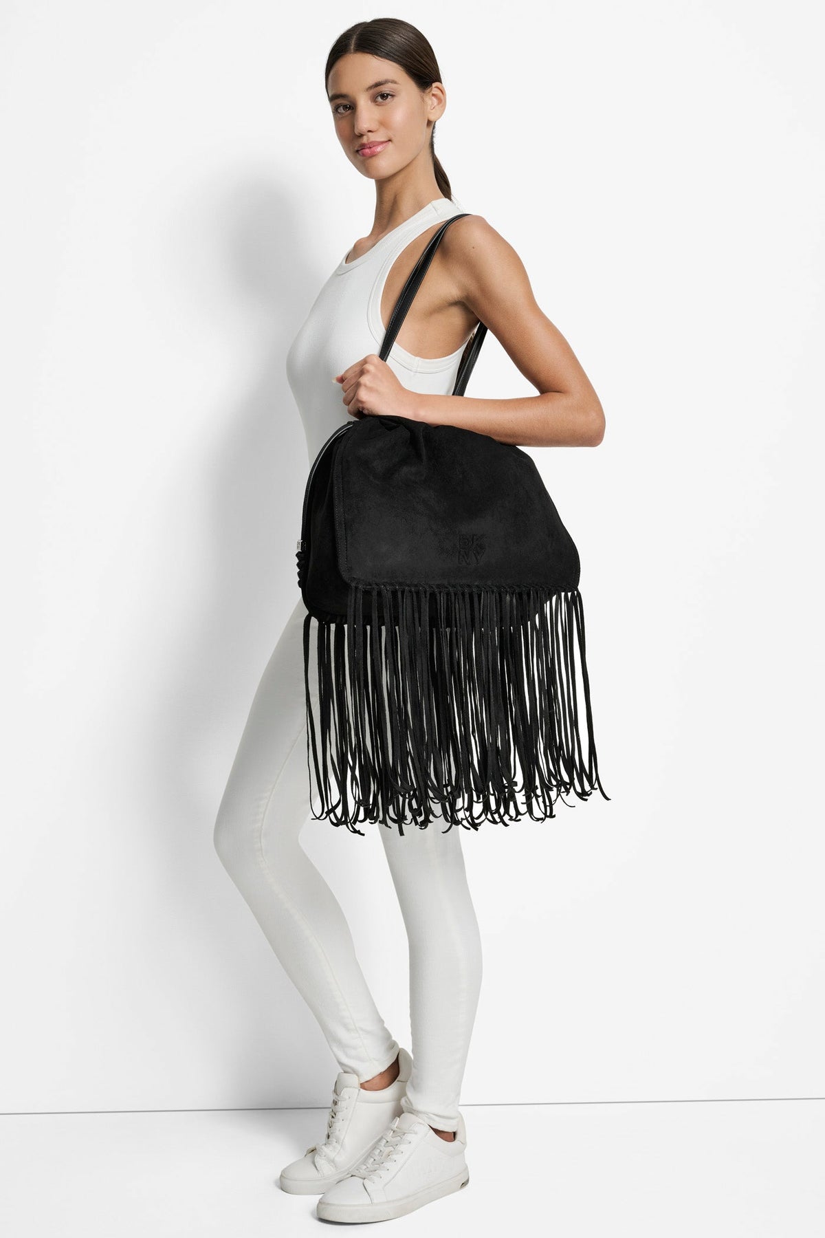 HALLE TOTE BLACK/SILVER | DKNY