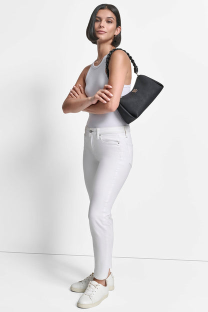 REMY SHOULDER BAG BLACK/SILVER | DKNY