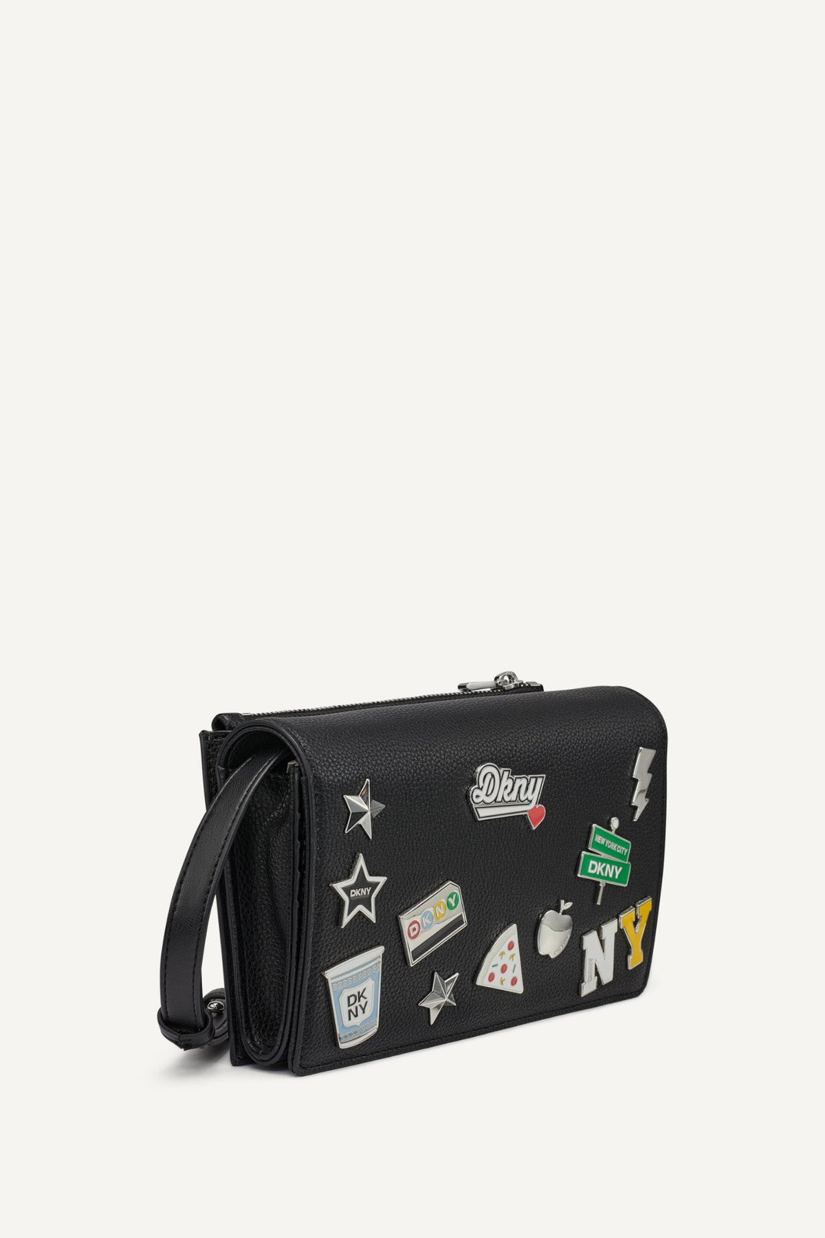 ETTA WALLET ON A STRING BLACK/SILVER | DKNY