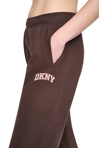PUFF VARSITY LOGO MID-RISE JOGGER Peacoat/Oat | DKNY