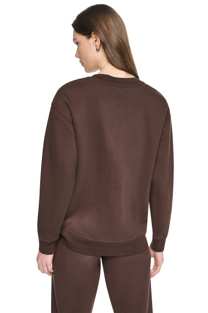 PUFF VARSITY LOGO PULLOVER Peacoat/Oat | DKNY