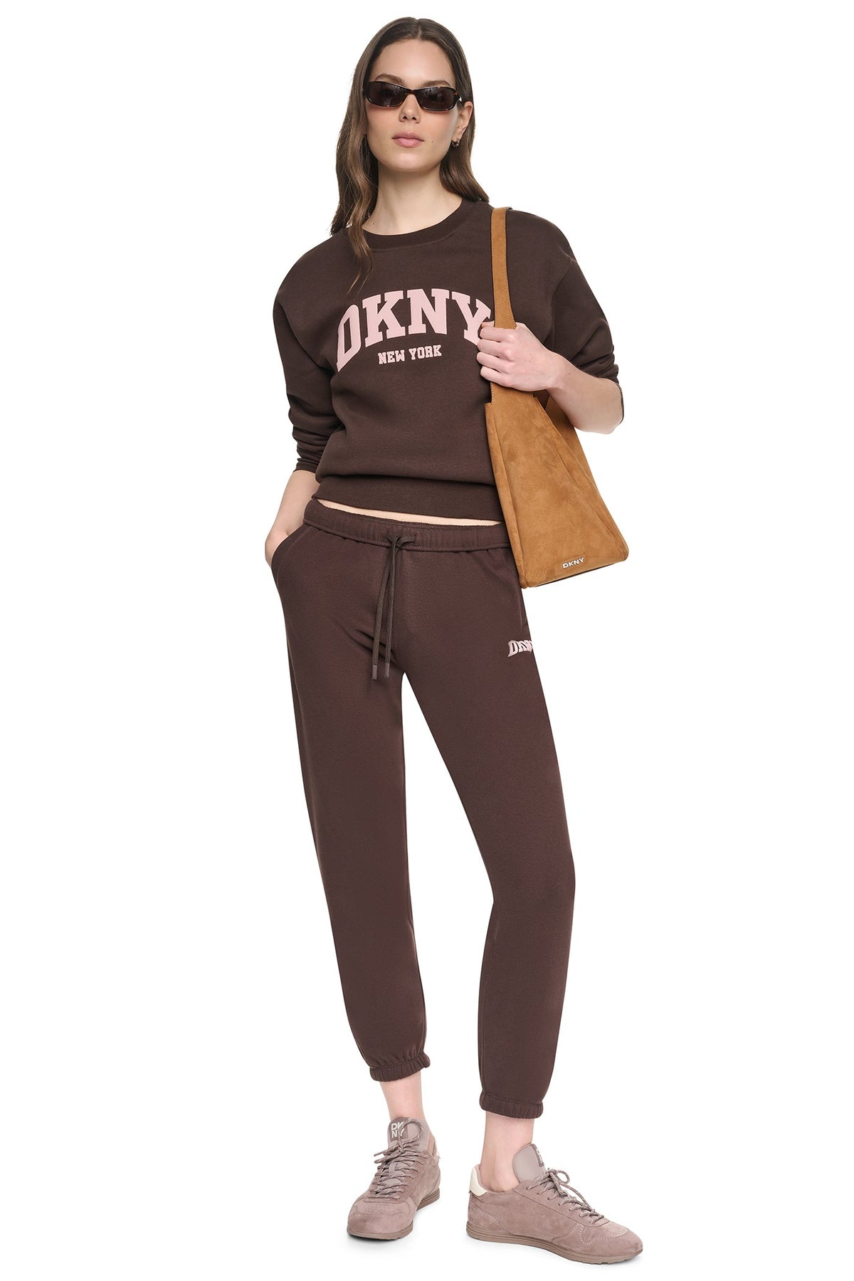 PUFF VARSITY LOGO PULLOVER Peacoat/Oat | DKNY
