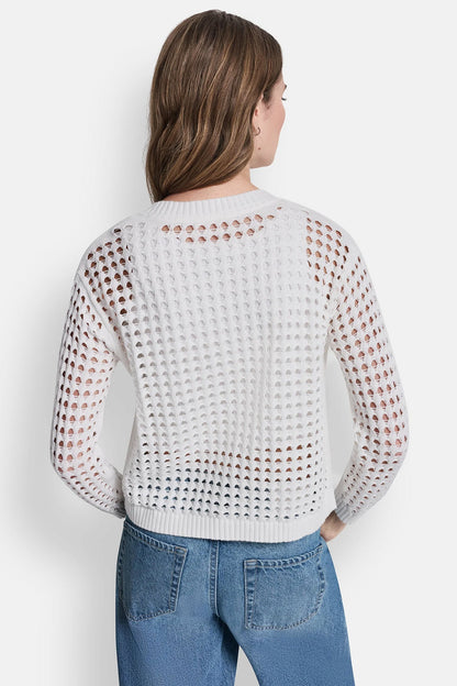 OPEN-STITCH CARDIGAN Pebble | DKNY