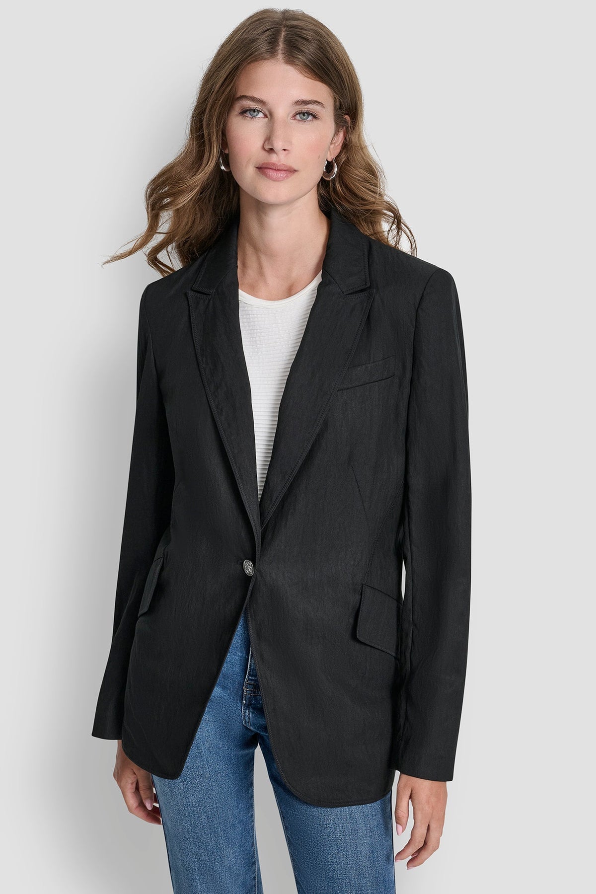 ZIG ZAG STITCH BLAZER Travertine | DKNY