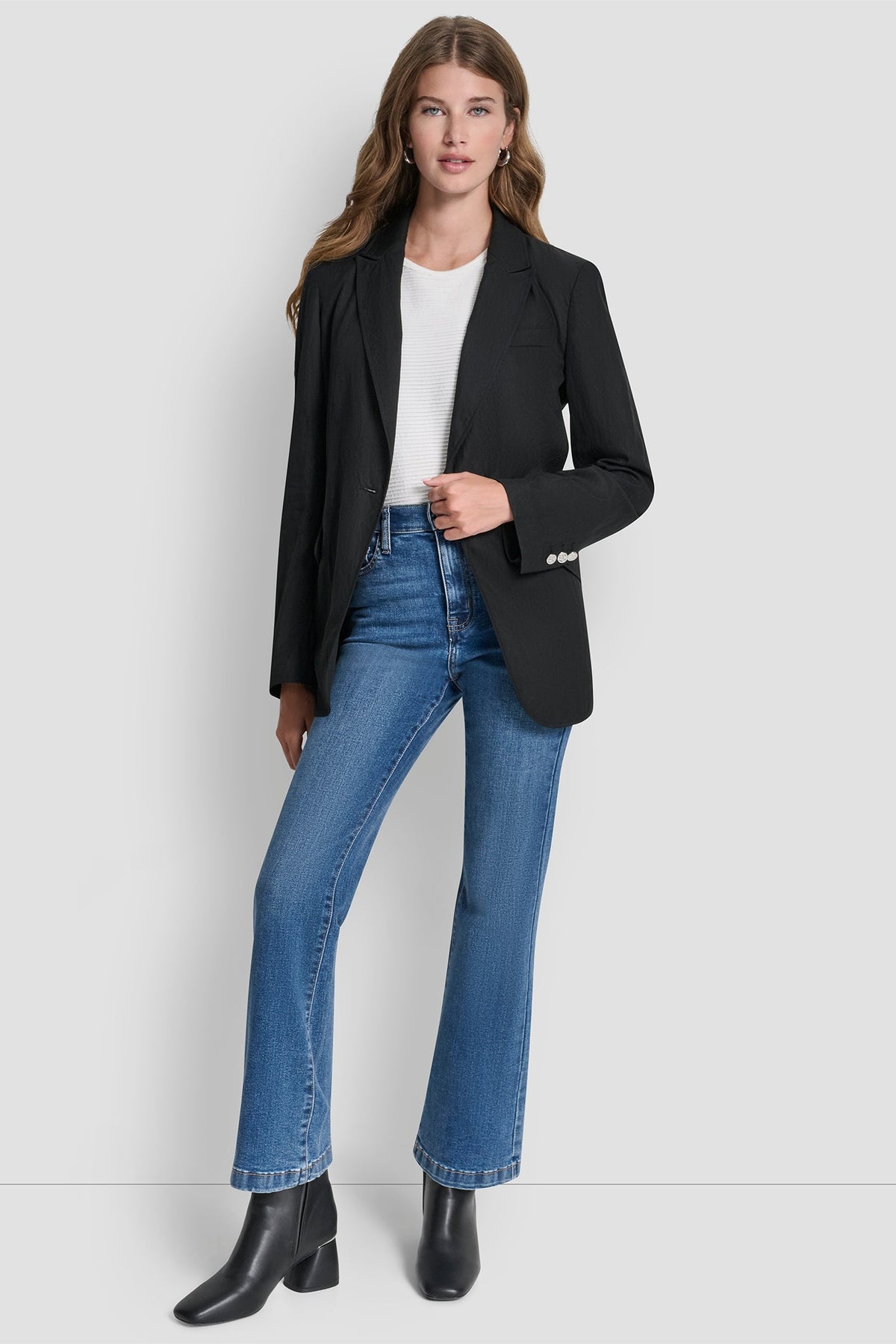 ZIG ZAG STITCH BLAZER Travertine | DKNY