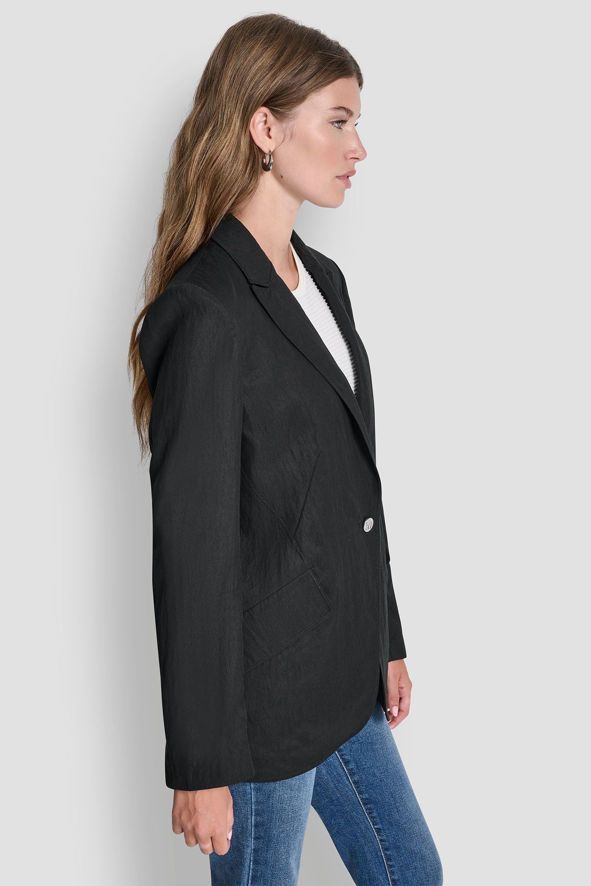 ZIG ZAG STITCH BLAZER Travertine | DKNY