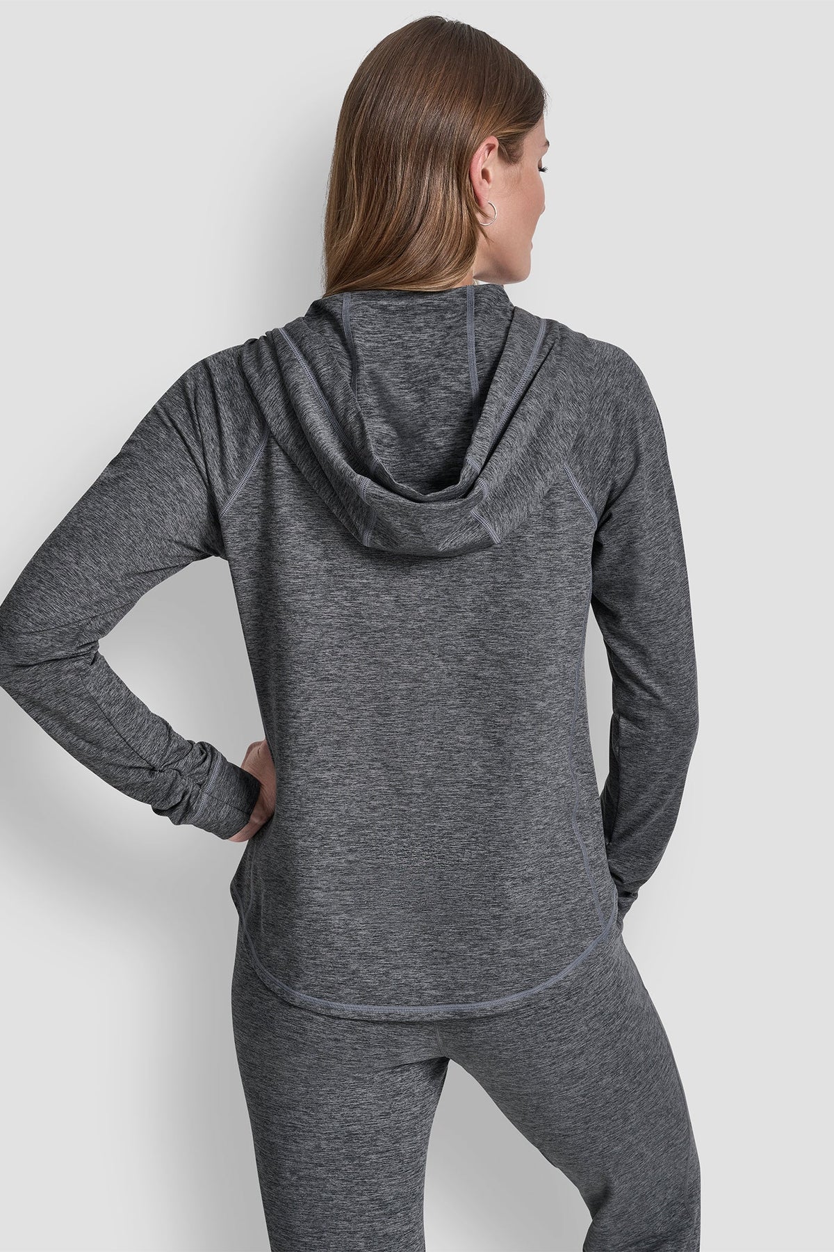SPACE-DYED HOODED JACKET Black Space Dye | DKNY