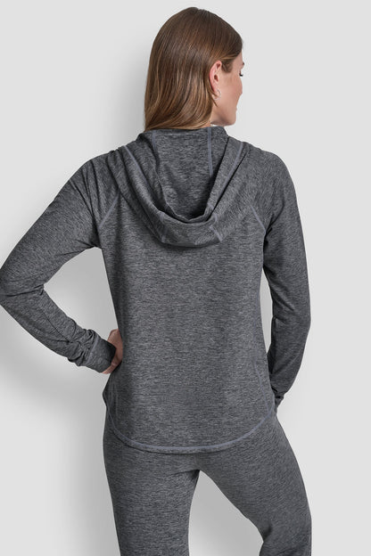 SPACE-DYED HOODED JACKET Black Space Dye | DKNY